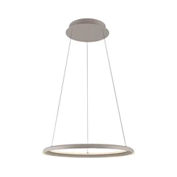 Schöner Wohnen 15570-39-LED luster na sajli QUILLO LED/36W/230V, prečnik 60 cm, siva, sa prigušiva