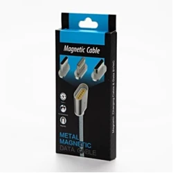Kabel USB s priključki (2.0), USB A moški - microUSB moški Apple Lightning moški USB C moški, 1 m, okrogel, pleten, srebrn,