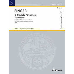 FINGER.2 EASY SONATAS FOR ALT RECORDER AND BASSO CON.
