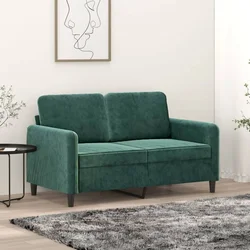 Dvosjed tamnozeleni 120 cm baršunasti