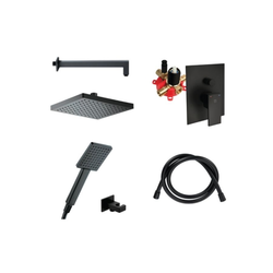 Herz Sq black - Ugradni set Duo ugradni 00364B