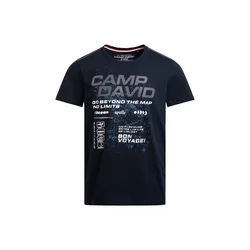 CAMP DAVID Majica marine / svetlo modra / rdeča / bela