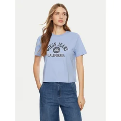 Guess Jeans Majica W5RI43 K8HM0 Modra Regular Fit