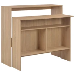 Barski stol s 2 stolne ploče boja hrasta 130 x 40 x 120 cm