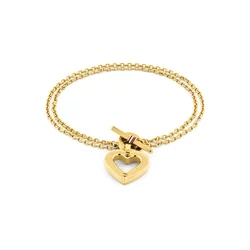 TOMMY HILFIGER Zapestnica TOGGLE HEART mornarska/svetlo modra/zlata/krvavo rdeča