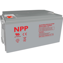 NPP NPG12V-65Ah, GEL BATTERY, C20=65AH, T14, 350*168*179*179, 18,3KG, Light grey
