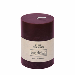 Vinsko rdeča sveča Eco candles by Ego dekor Friendly, čas gorenja 37 h