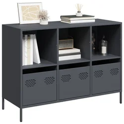 Komoda antracit 101,5x39x73,5 cm od hladno valjanog čelika