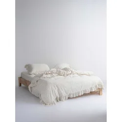 Leila Vintage Krem Crni Ranforce Set Pokrivača