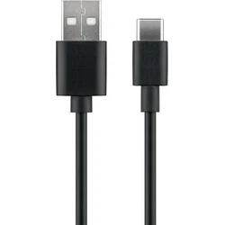 MicroConnet Kabel USB C-A 2.0, 1m črn