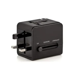 Potovalni adapter Techsuit HHT148 EU/UK/AUS/US, PD 20W, QC, USB, USB-C - črn