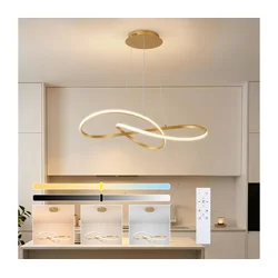 Brilagi - prigušiva LED luster na sajli INFINITY LED/80W/230V 80x80 cm zlatna + daljinski upravljač