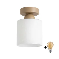 BRILAGI - LED plafonsko svetlo RETRO GLASS 1xE27/60W/230V prečnik 10 cm bež/bela