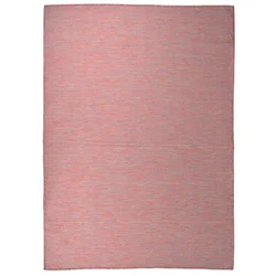 Vanjski tepih ravnog tkanja 200 x 280 cm crveni