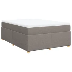 Vidaxl Box spring postelja z vzmetnico taupe 160x200 cm blago