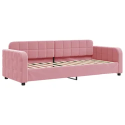 Vidaxl Raztegljiva postelja roza 80x200 cm žamet