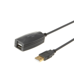 E-GREEN Kabl sa pojačivačem USB A - USB A M/F 5m crni