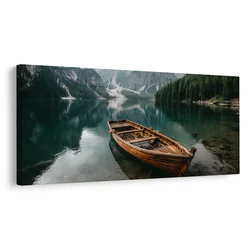 Slika mirna voda in gore - 80x40