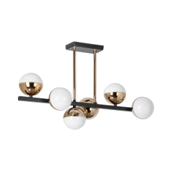 LED luster sa štangom 6xLED/7W/230V zlatna/crna