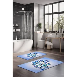 Lessentiel Maison Set prostirki za kupatilo CT-5113, 2 Komada, Svetloplava