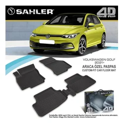 Sahler Gumene patosnice 4.5D za Volkswagen Golf VIII, Crne