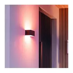 Eglo 901956 - LED RGBW prigušiva spoljašnja zidna svetiljka SANIA-Z LED/10W/230V IP55 crna