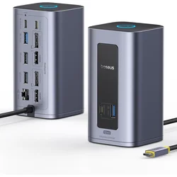 Baseus Nomos Air DisplayLink Docking Station 12-v-1 (2x zaslon za macOS)