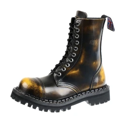 Usnjen škorenj unisex - STEADY´S - STE/10_yellow/black
