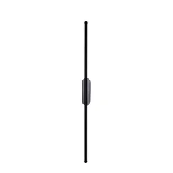 Crna zidna LED lampa 12W 3000K IP20 1m