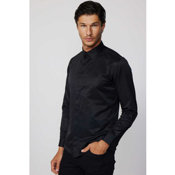 TUDORS Muška košulja dugih rukava Madison, Slim Fit, Crna