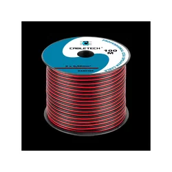 CABLETECH Zvočniški kabel 2x0,5mm rdeče črn 100m