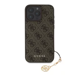 Guess Guess, Hrbtni ovitek za iPhone 16 Pro Max s potiskom 4G, Rjava, (21749420)