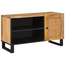 TV ormar s pohranom Smeđa 80 x 33 x 46 cm Čvrsto drvo manga