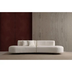Atelier del Sofa Ugaona garnitura Pars Cream, 100x70x300 cm, Bež
