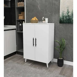 Hanah Home višenamenski ormarić 3 Raf 2 Kapak, 65 cm, beli