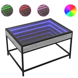 Stolić s beskonačnim LED svjetlima boja hrasta 70x50x41 cm
