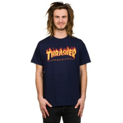 Thrasher Flame majica navy Gr. M