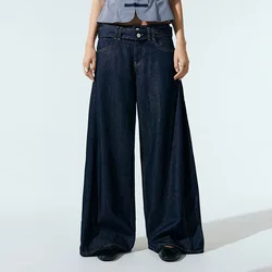 Farmerke wide leg sa niskim strukom