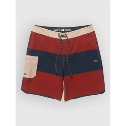 Salty Crew Session Blocked kopalne hlače washed red