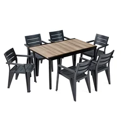 Set vrtnega pohištva Amari 6+1 pepel-grafit