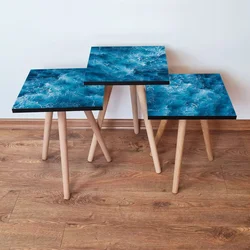 Hanah Home Set klub stočića 3Shp199, 3 komada, Šarena