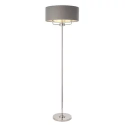Endon 94378 - Stojeća lampa HIGHCLERE 1xE14/40W/230V siva/sjajni hrom