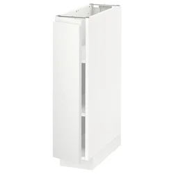 METOD Podni element s policama, bela/Voxtorp matirano bela, 20x60 cm