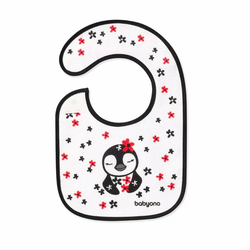 BABYONO Bib Terry, majhen, nepremočljiv 3m+ pingvin