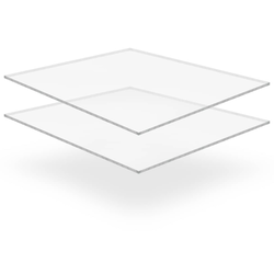 vidaXL Prozorne plošče iz akrilnega stekla 2 kosa 40x60 cm 6 mm