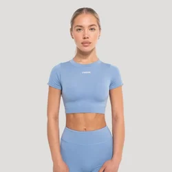 GymBeam Women‘s Flow Crop Top Azure