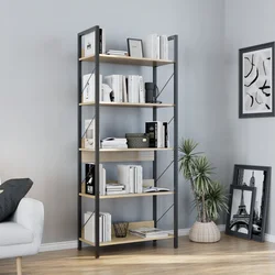 Hanah Home Polica za knjige Ktp-850-Ff-1, 73x172x35 cm, Hrast