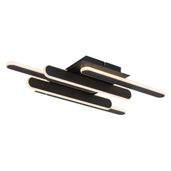 Rabalux Plafonjera Sindri, LED 36W, 1900lm, DIP prekidač 3000-4000K, 61x36cm, Crna