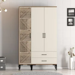 Hanah Home Garderober Kumsal PT, 120x201.4x47.5 cm, Krem