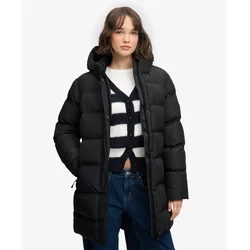 SUPERDRY HOODED PUFFER MID ŽENSKA JAKNA BLACK